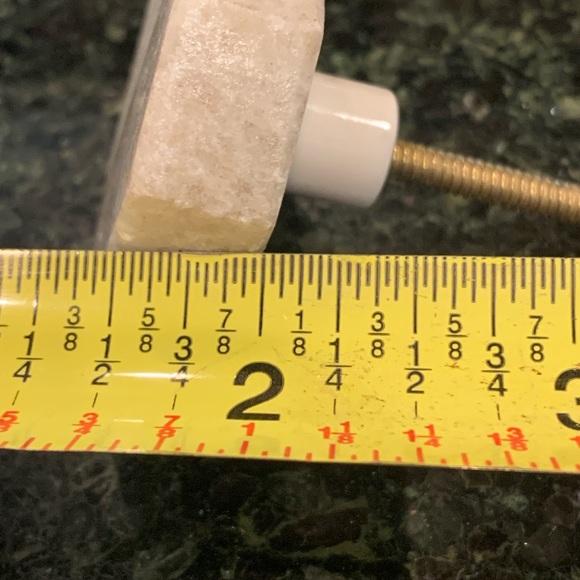 Set of 8 marble and gold stone decorative drawer pulls. Heavy, geometric - Picture 7 of 12